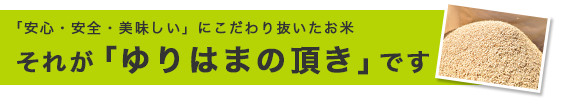 安心・安全・美味しいお米